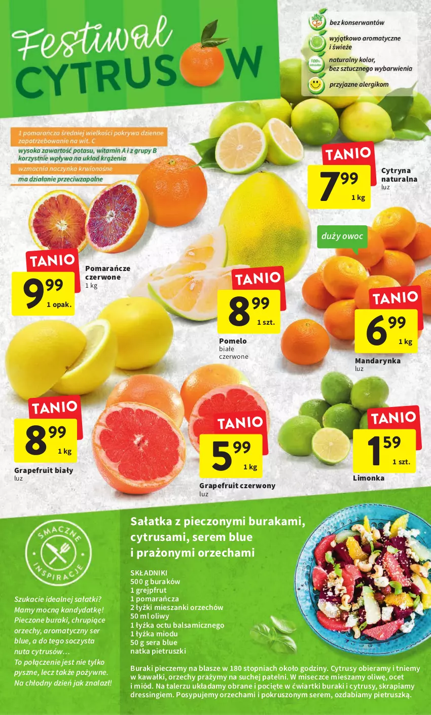 Gazetka promocyjna Intermarche - Gazetka Intermarche - ważna 02.02 do 08.02.2023 - strona 12 - produkty: Buraki, Dres, Gra, Grejpfrut, Kawa, Limonka, Miód, Natka pietruszki, Ocet, Piec, Pomarańcze, Pomelo, Sałat, Sałatka, Ser, Talerz, Top