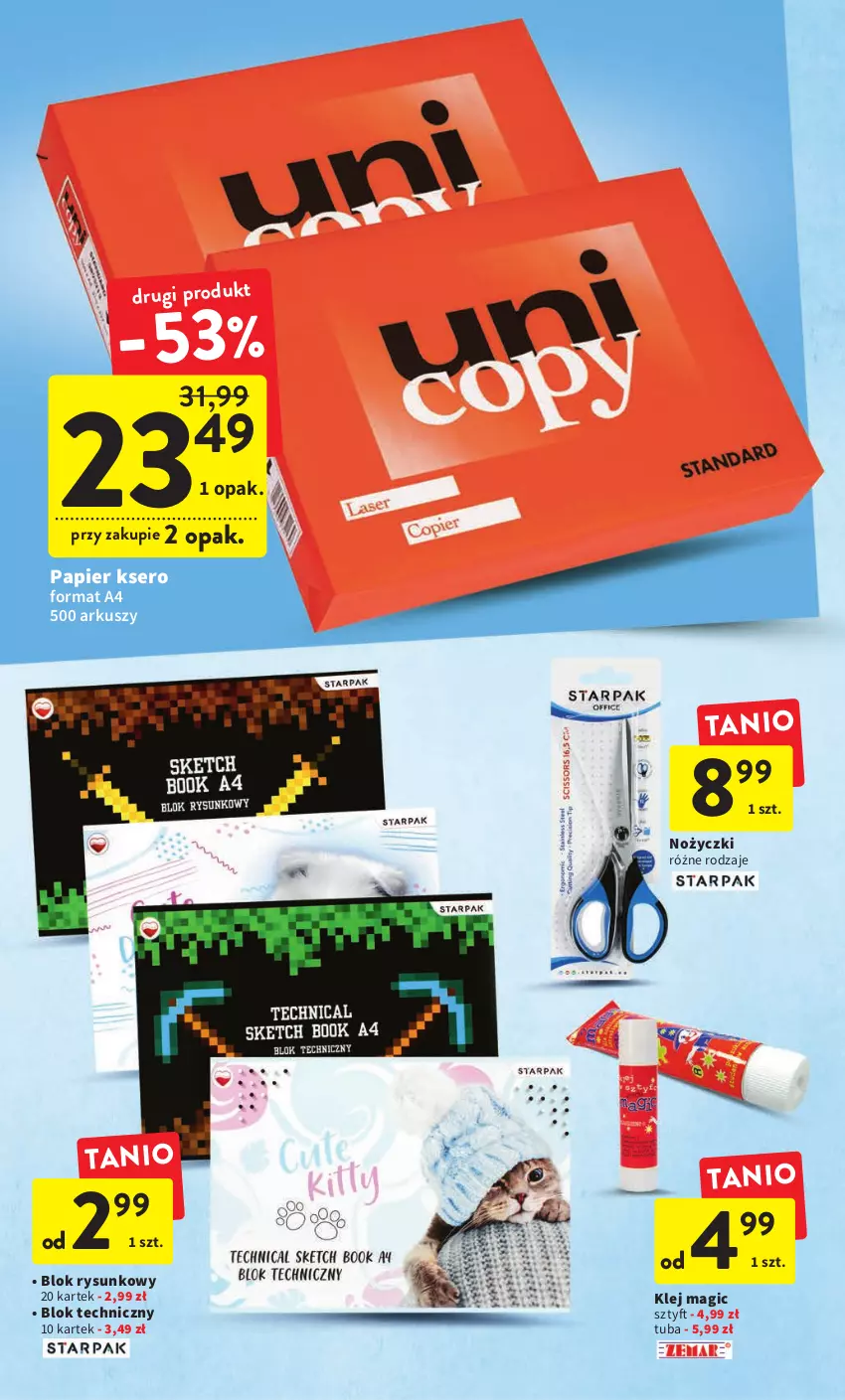 Gazetka promocyjna Intermarche - Gazetka Intermarche - ważna 02.02 do 08.02.2023 - strona 34 - produkty: Klej, Noż, Nożyczki, Papier, Ser