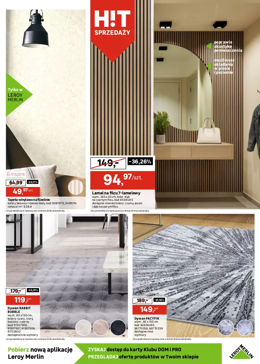 Gazetka promocyjna Leroy Merlin - Gazetka Leroy Merlin - ważna 24.09 do 14.10.2025 - strona 11 - produkty: Astrid, Billy, Dywan, Firana, Karnisz, Listwa, Palma, Poduszka, Szyna, Tapeta, Tropical, Zasłona