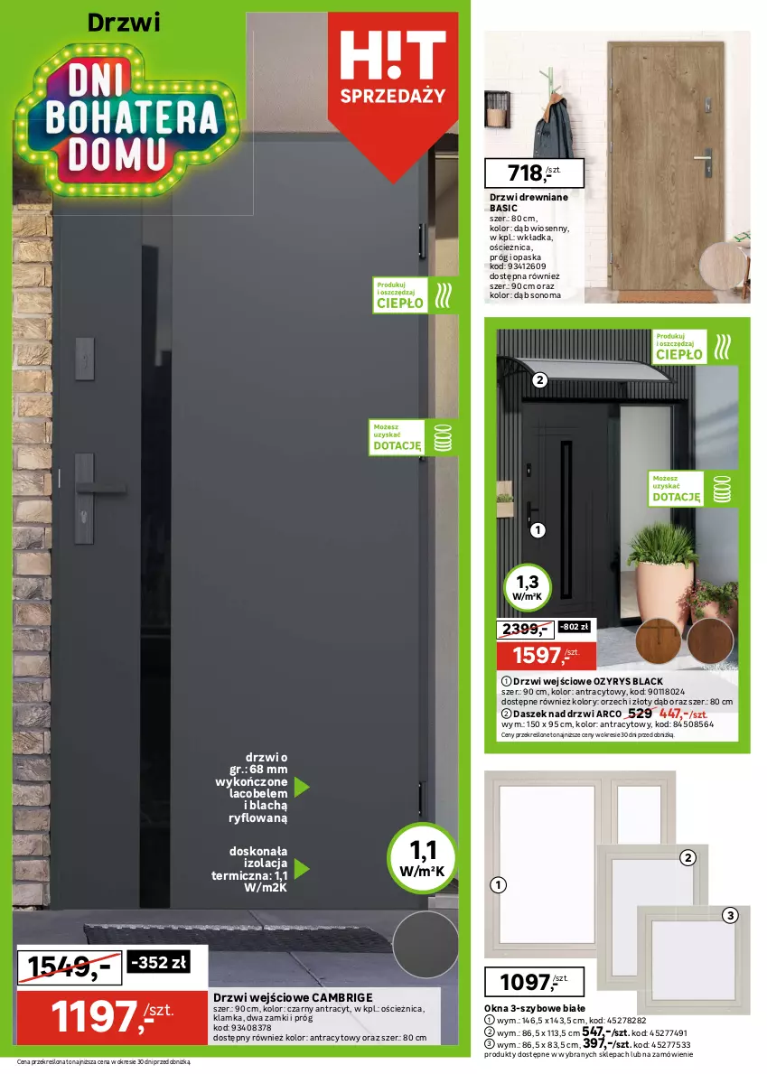 Gazetka promocyjna Leroy Merlin - Gazetka Leroy Merlin - ważna 24.09 do 14.10.2025 - strona 16 - produkty: Drzwi, Drzwi wejściowe, Garaż, Klamka, Lack, Lampa, Ogród, Opaska, Rama, Waga