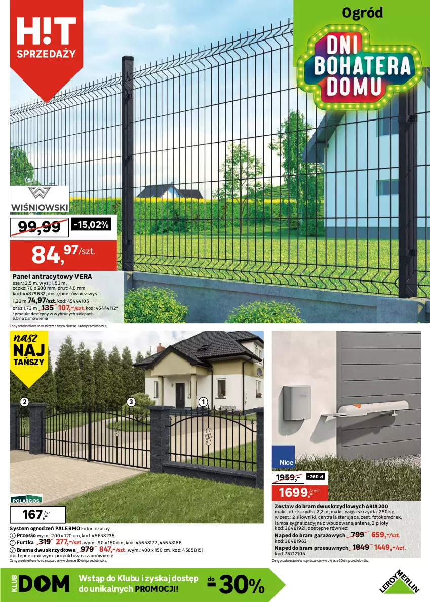 Gazetka promocyjna Leroy Merlin - Gazetka Leroy Merlin - ważna 24.09 do 14.10.2025 - strona 17 - produkty: Drzwi, Drzwi wejściowe, Garaż, Klamka, Lack, Lampa, Ogród, Opaska, Rama, Waga