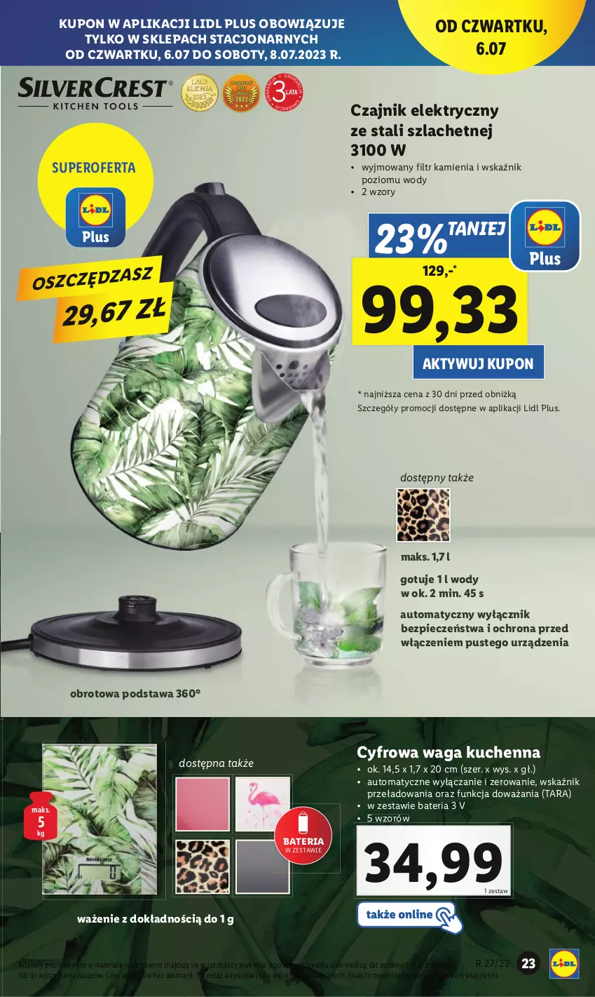 Gazetka promocyjna Lidl - GAZETKA - ważna 03.07 do 08.07.2023 - strona 25 - produkty: Bateria, Czajnik, Czajnik elektryczny, Piec, Waga