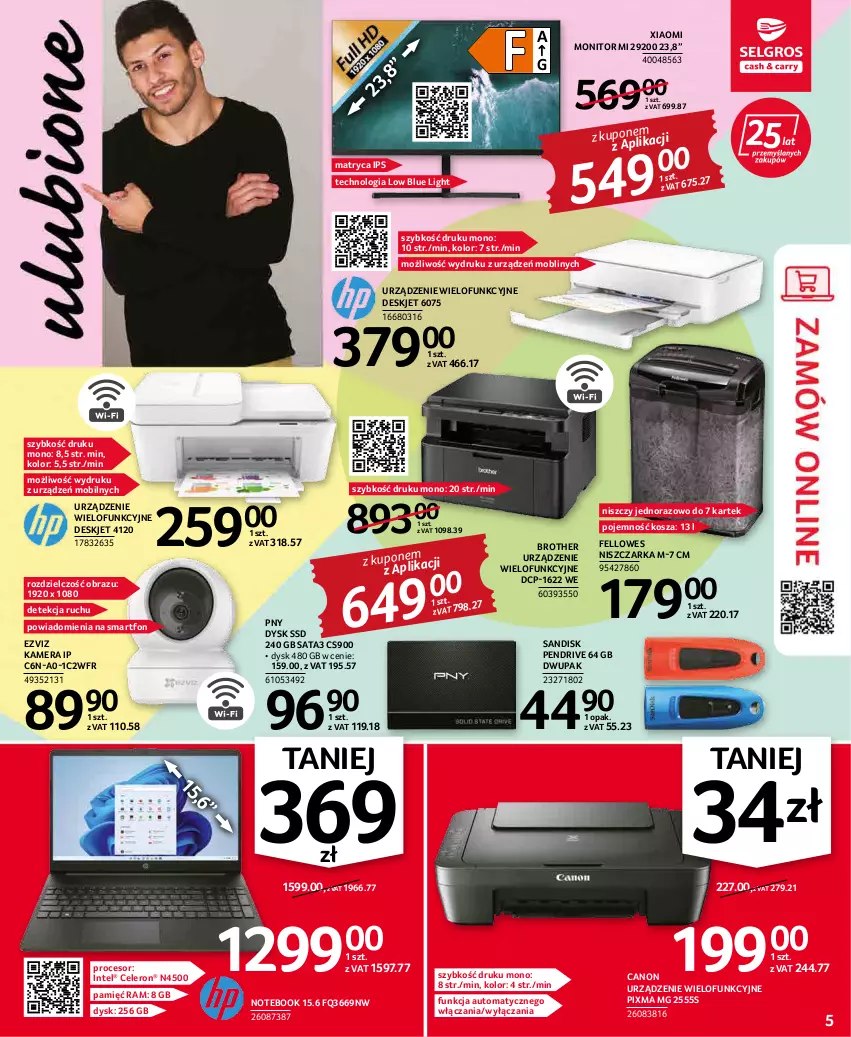 Gazetka promocyjna Selgros - Oferta przemysłowa - ważna 17.03 do 30.03.2022 - strona 5 - produkty: Brother, Canon, Intel, Kamera, Kosz, Mobil, Monitor, Niszczarka, Notebook, Obraz, Pendrive, Procesor, Smartfon, Urządzenie wielofunkcyjne