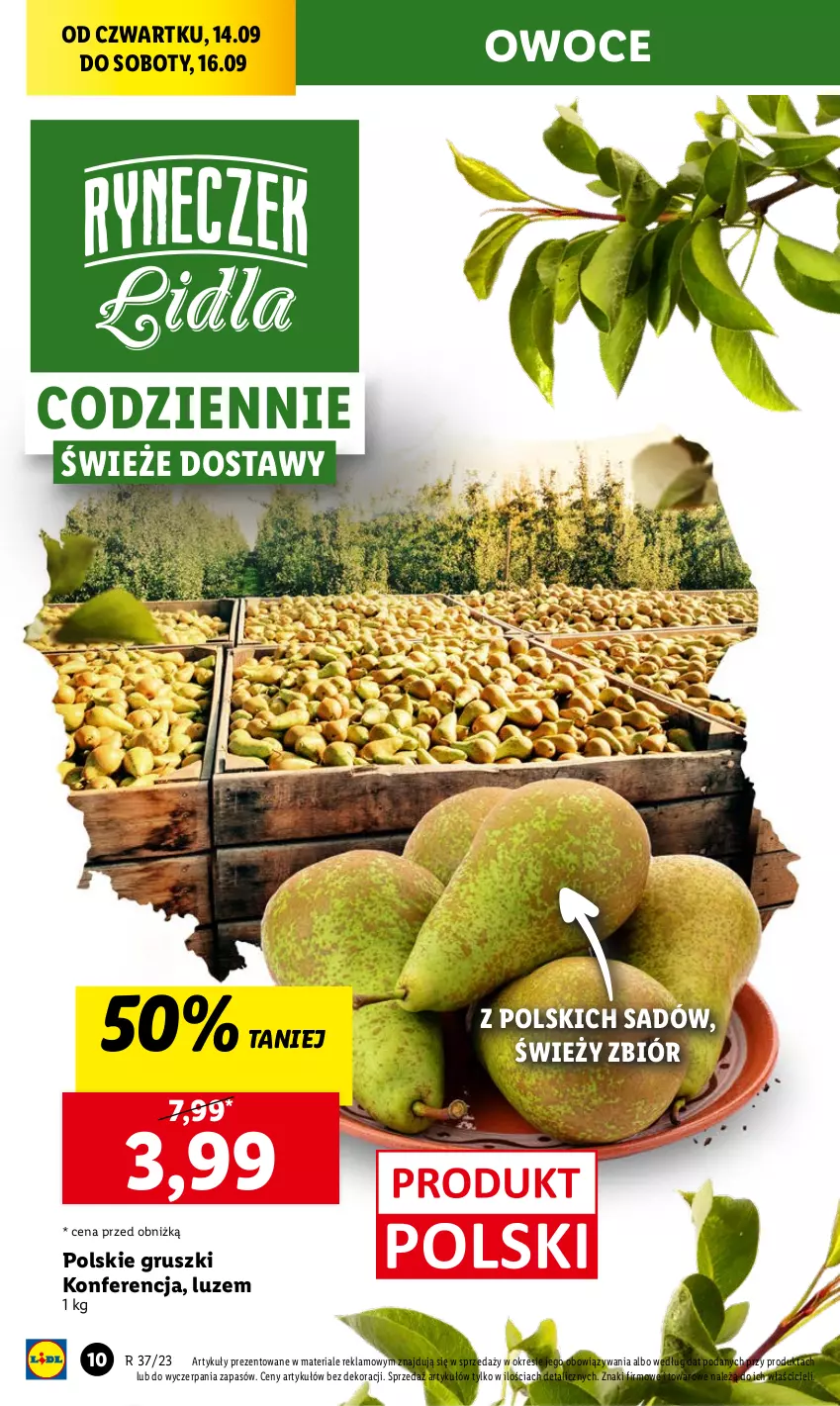 Gazetka promocyjna Lidl - GAZETKA - ważna 14.09 do 16.09.2023 - strona 18 - produkty: Gruszki, Owoce