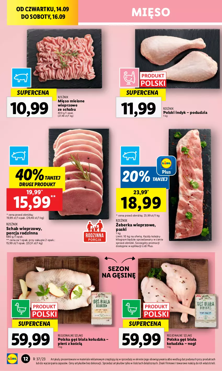 Gazetka promocyjna Lidl - GAZETKA - ważna 14.09 do 16.09.2023 - strona 22 - produkty: Gra, Mięso, Mięso mielone, Olej, Por, Schab wieprzowy