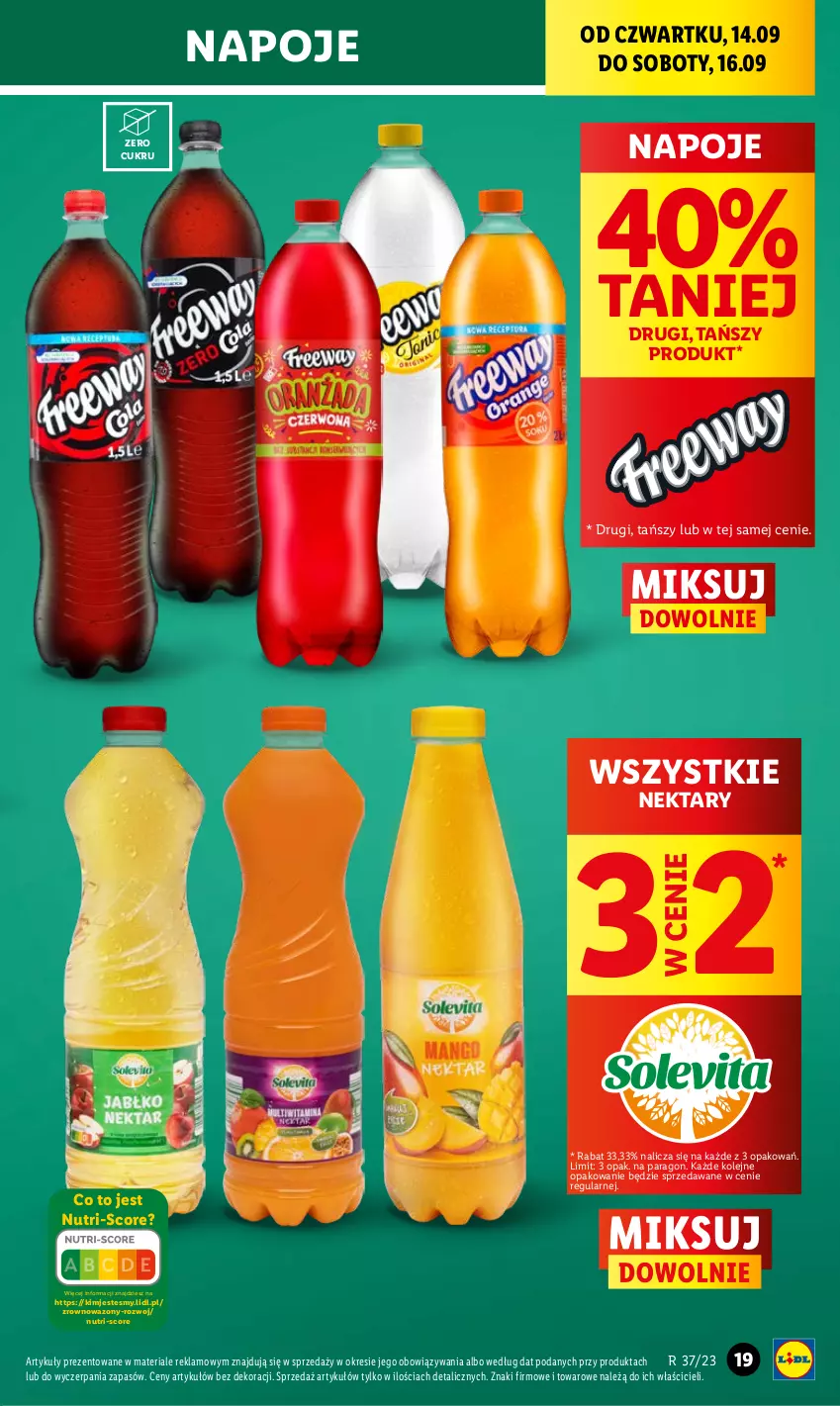 Gazetka promocyjna Lidl - GAZETKA - ważna 14.09 do 16.09.2023 - strona 29 - produkty: Napoje, Nektar, Olej, Wazon