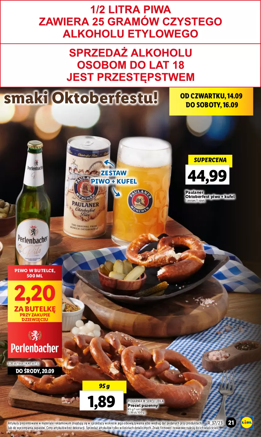 Gazetka promocyjna Lidl - GAZETKA - ważna 14.09 do 16.09.2023 - strona 31 - produkty: Piwo, Ser