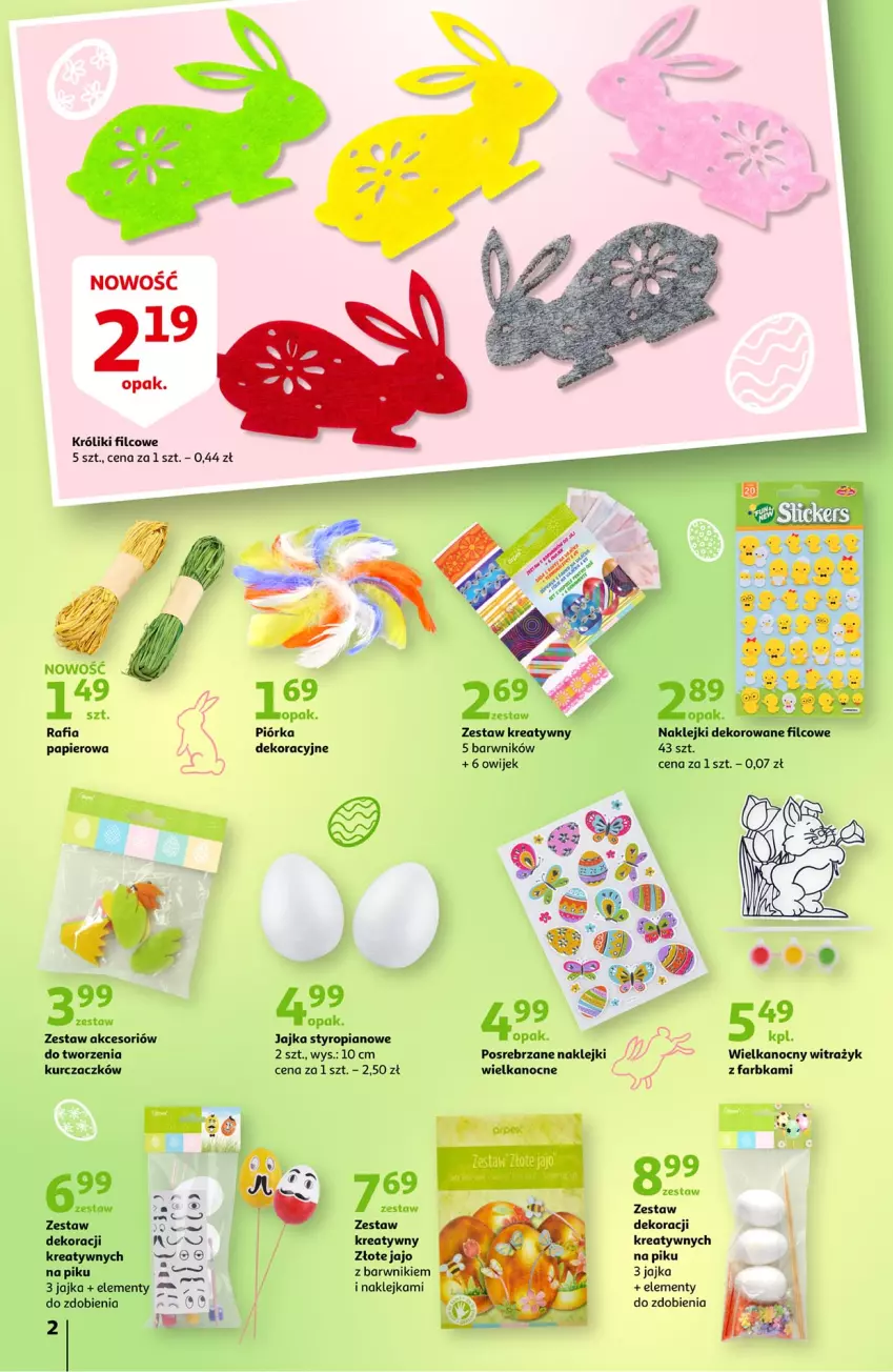 Gazetka promocyjna Auchan - Wielkanoc jak malowana Hipermarkety - ważna 04.03 do 10.03.2021 - strona 2 - produkty: Fa, Klej, Królik, Papier