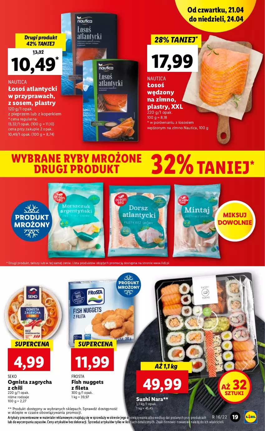 Gazetka promocyjna Lidl - GAZETKA - ważna 21.04 do 24.04.2022 - strona 19 - produkty: Frosta, Gry, Pieprz, Por, SEKO, Sos, Sushi