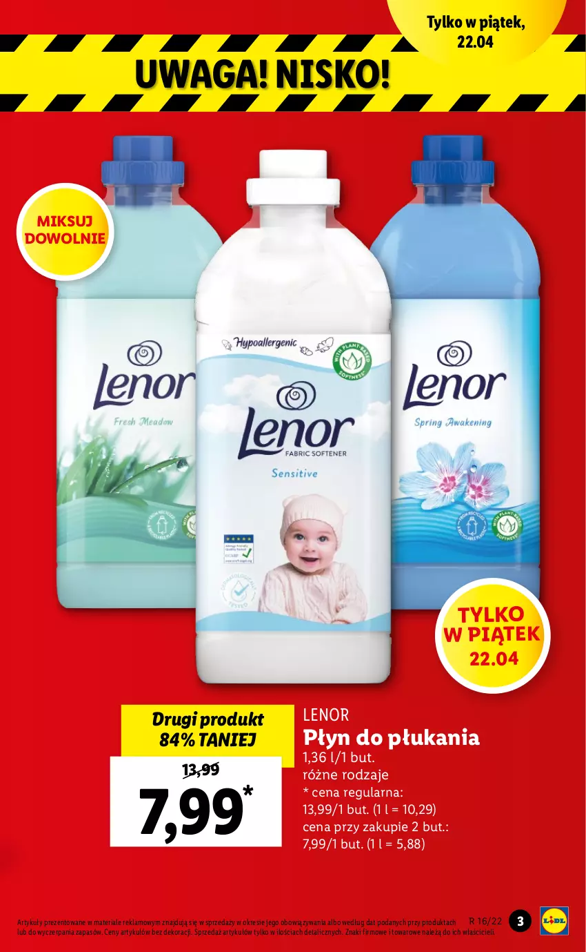 Gazetka promocyjna Lidl - GAZETKA - ważna 21.04 do 24.04.2022 - strona 3 - produkty: Lenor, Płyn do płukania, Waga