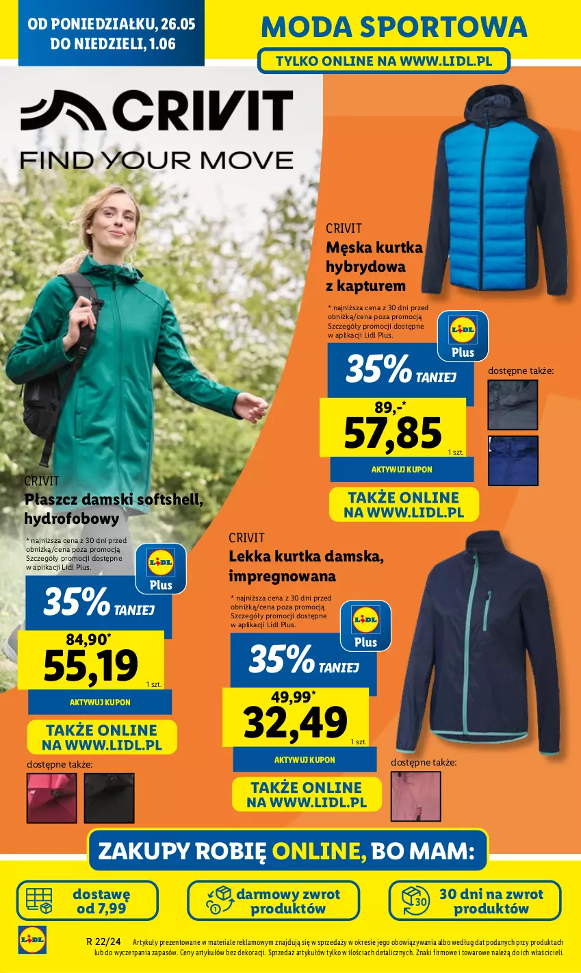 Gazetka promocyjna Lidl - GAZETKA - ważna 26.05 do 31.05.2025 - strona 18 - produkty: Kurtka, Moda, Płaszcz, Por, Sport
