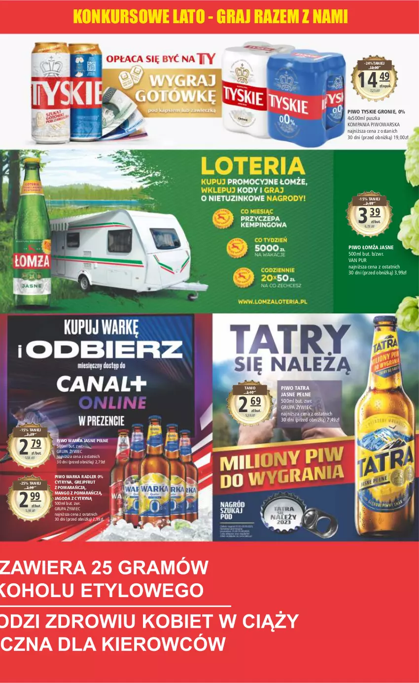 Gazetka promocyjna Arhelan - Gazetka - ważna 02.06 do 11.06.2023 - strona 13 - produkty: Gra, Grejpfrut, Mango, Piwo, Pur, Radler, Tatra, Tyskie, Warka