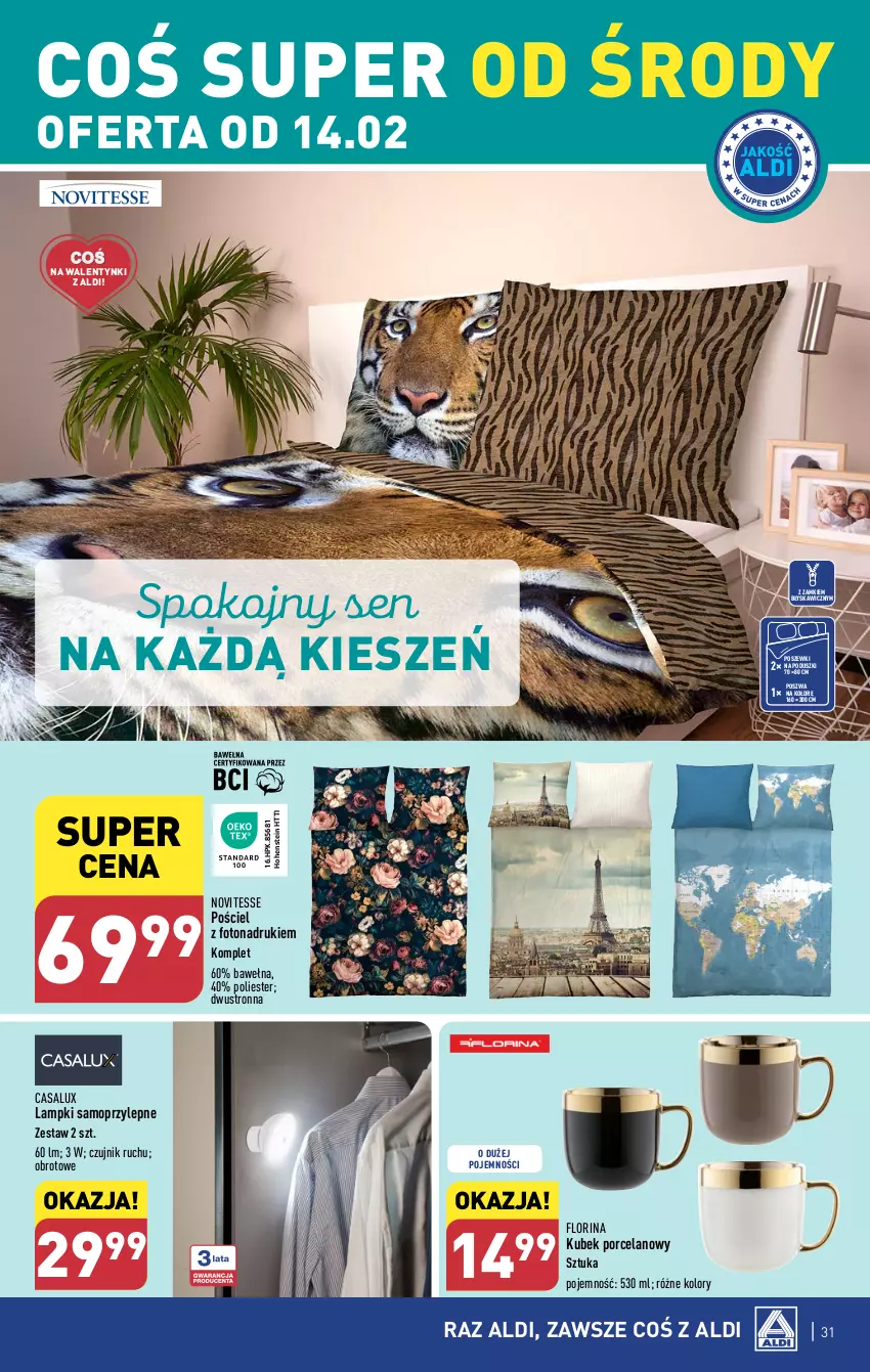 Gazetka promocyjna Aldi - Pełna oferta - ważna 12.02 do 17.02.2024 - strona 31 - produkty: HP, Kubek, Mop, Por, Pościel, Wełna