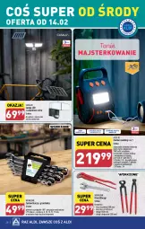 Gazetka promocyjna Aldi - Pełna oferta - Gazetka - ważna od 17.02 do 17.02.2024 - strona 28 - produkty: Lampa robocza LED, Por, Stojak, LANA, Silan, Lampa LED, Bateria, Zestaw kluczy, Lampa, Mobil, Akumulator