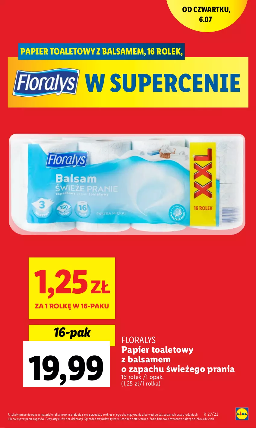 Gazetka promocyjna Lidl - GAZETKA - ważna 06.07 do 08.07.2023 - strona 13 - produkty: Flora, Papier, Papier toaletowy