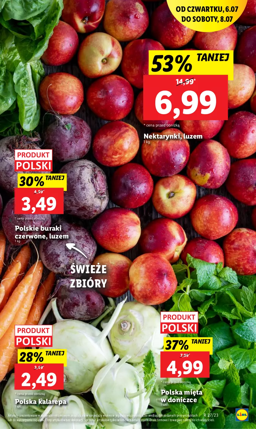 Gazetka promocyjna Lidl - GAZETKA - ważna 06.07 do 08.07.2023 - strona 19 - produkty: Buraki, Mięta, Nektar