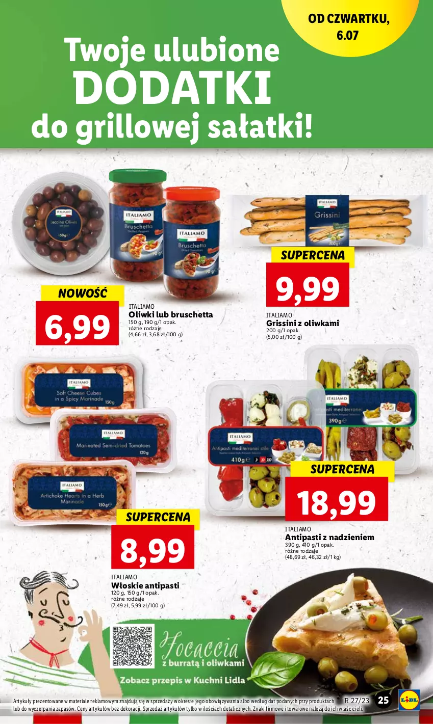 Gazetka promocyjna Lidl - GAZETKA - ważna 06.07 do 08.07.2023 - strona 39 - produkty: Grill, Grissini, Oliwki, Sałat