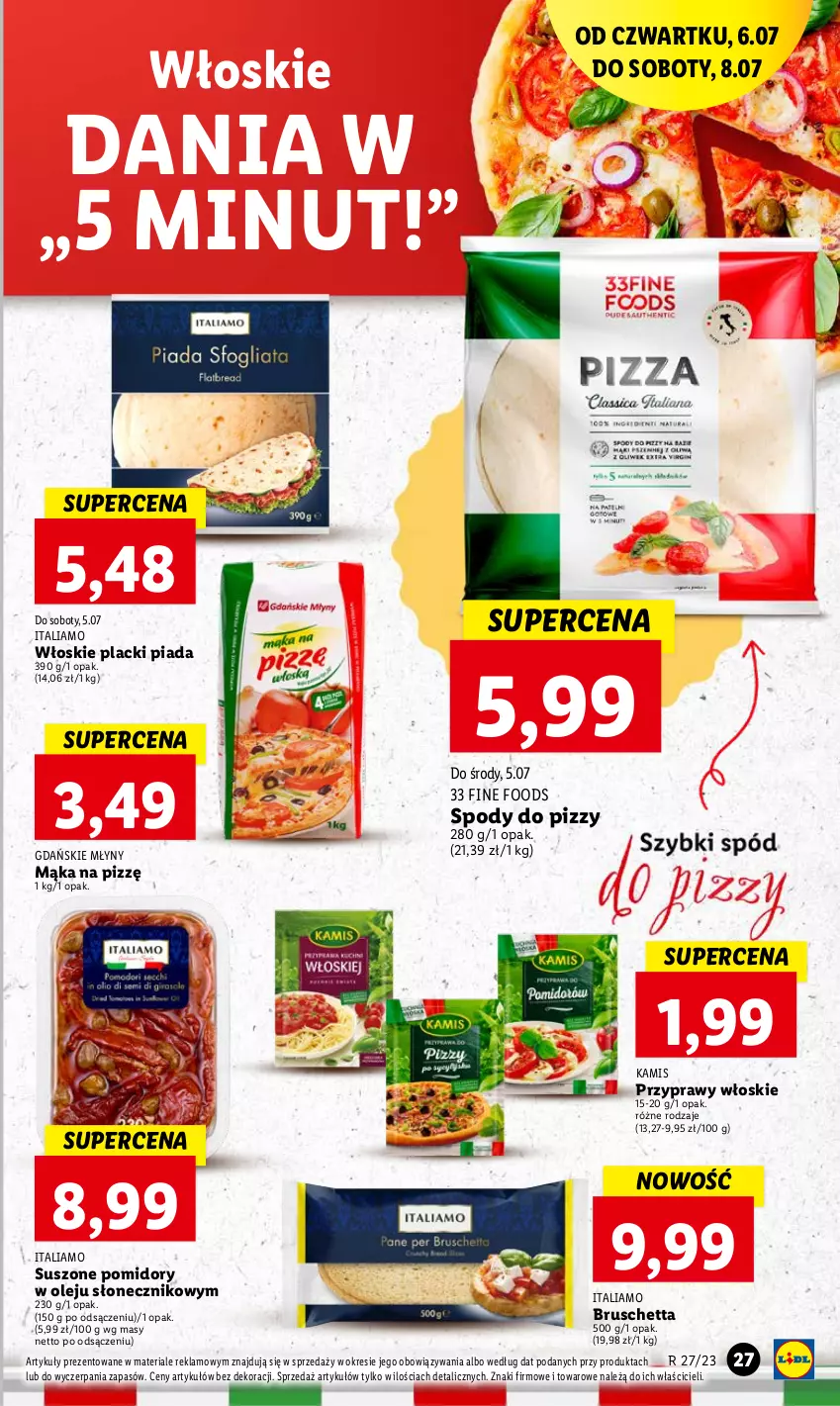 Gazetka promocyjna Lidl - GAZETKA - ważna 06.07 do 08.07.2023 - strona 41 - produkty: Kamis, Lack, Mąka, Olej, Pomidory, Przyprawy, Suszone pomidory