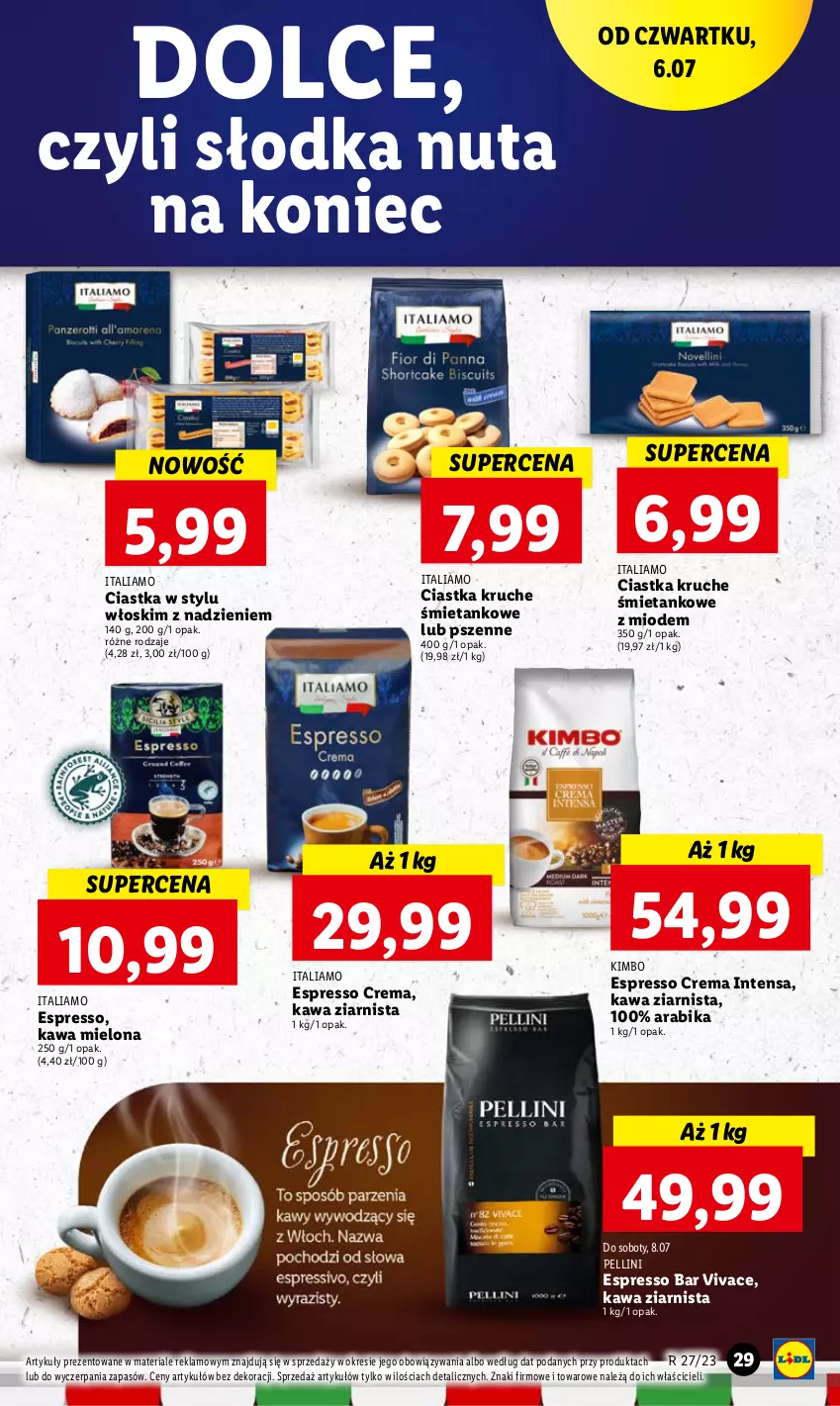 Gazetka promocyjna Lidl - GAZETKA - ważna 06.07 do 08.07.2023 - strona 43 - produkty: Ciastka, Kawa, Kawa mielona, Kawa ziarnista