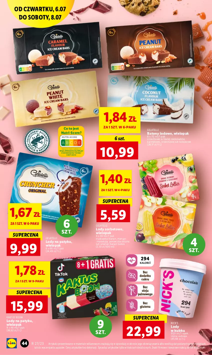 Gazetka promocyjna Lidl - GAZETKA - ważna 06.07 do 08.07.2023 - strona 58 - produkty: Ananas, Baton, Kaktus, Kokos, Lody, Mango, Por, Wazon