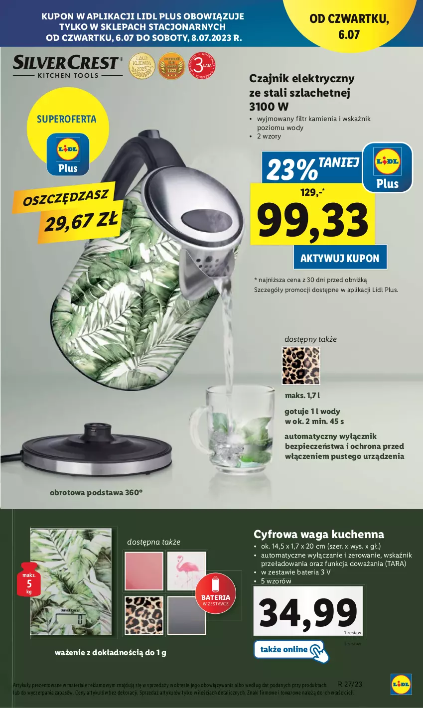 Gazetka promocyjna Lidl - GAZETKA - ważna 06.07 do 08.07.2023 - strona 71 - produkty: Bateria, Czajnik, Czajnik elektryczny, Piec, Waga