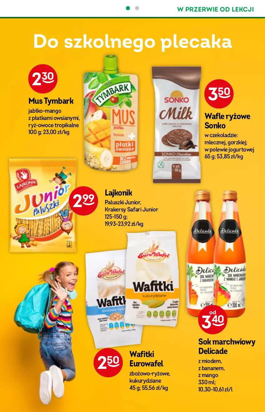 Gazetka promocyjna Żabka - ważna 01.09 do 07.09.2021 - strona 26 - produkty: Fa, Jogurt, Krakersy, Lajkonik, Mango, Mus, Owoce, Plecak, Ryż, Sok, Sonko, Tymbark, Wafle