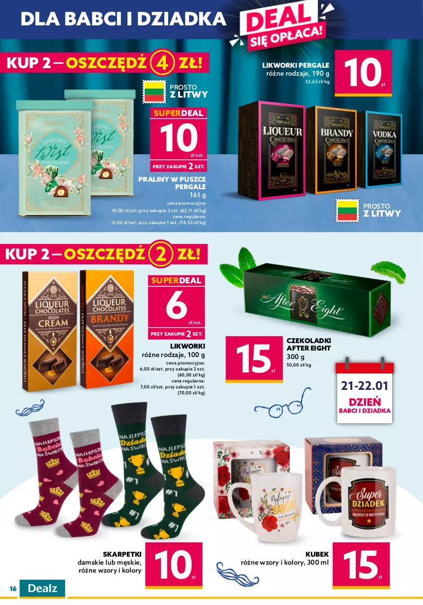 Gazetka promocyjna Dealz - NOWA GAZETKADeal się opłaca! - ważna 09.01 do 24.01.2023 - strona 16 - produkty: Karp, Kubek, Masażer, Piwa, Praliny, Skarpetki, Szklanka