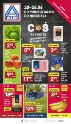 Gazetka promocyjna Aldi - Pełny katalog - Gazetka - ważna od 26.06 do 26.06.2022 - strona 1 - produkty: Piec, Banany, Makaron, Gra, Huśtawka, Twaróg, Mięsne specjały, Dallmayr, Schab wieprzowy, Rurki, KaMos, Fa