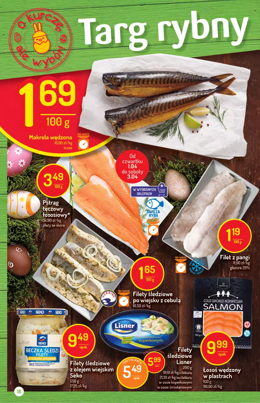 Gazetka promocyjna Delikatesy Centrum - Gazetka Delikatesy Centrum - ważna 30.03 do 05.04.2021 - strona 18 - produkty: Filet z pangi, Glazura, Lazur, Olej, Sos