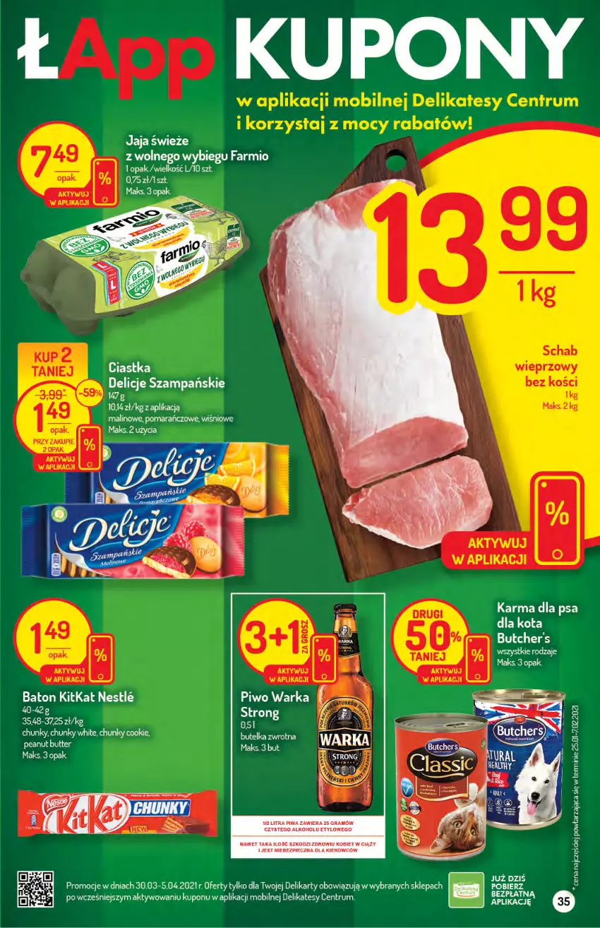 Gazetka promocyjna Delikatesy Centrum - Gazetka Delikatesy Centrum - ważna 30.03 do 05.04.2021 - strona 35 - produkty: Baton, Ciastka, Delicje, Fa, Gra, Mobil, Piec, Piwa, Piwo, Rum, Warka