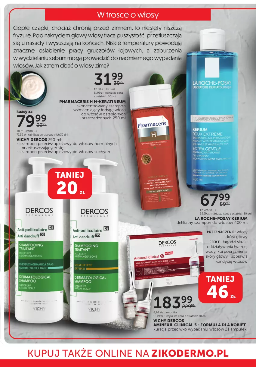 Gazetka promocyjna Ziko - Gazetka Ziko Dermo - ważna 08.02 do 21.02.2024 - strona 14 - produkty: Acer, Clin, La Roche-Posay, Pharmaceris, Szampon, Vichy