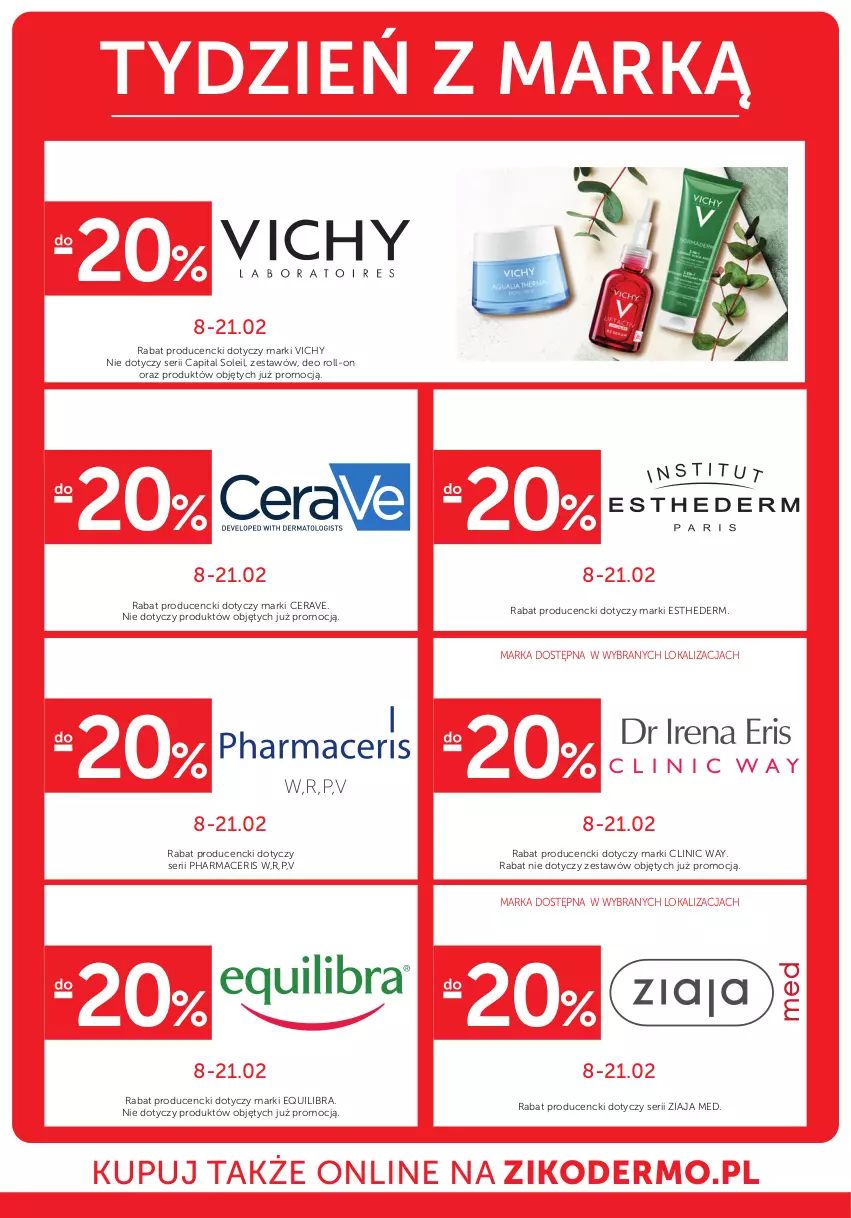 Gazetka promocyjna Ziko - Gazetka Ziko Dermo - ważna 08.02 do 21.02.2024 - strona 18 - produkty: Acer, CeraVe, Clin, Clinic Way, Pharmaceris, Ser, Vichy, Ziaja