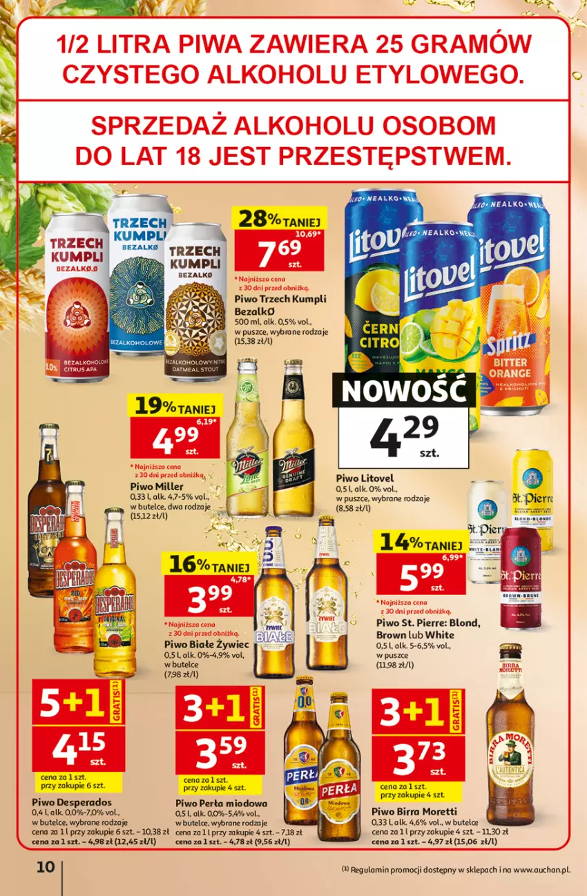 Gazetka promocyjna Auchan - Gazetka 30 Lat Hipermarket Auchan - ważna 02.07 do 08.07.2026 - strona 10 - produkty: Desperados, Perła, Piwo