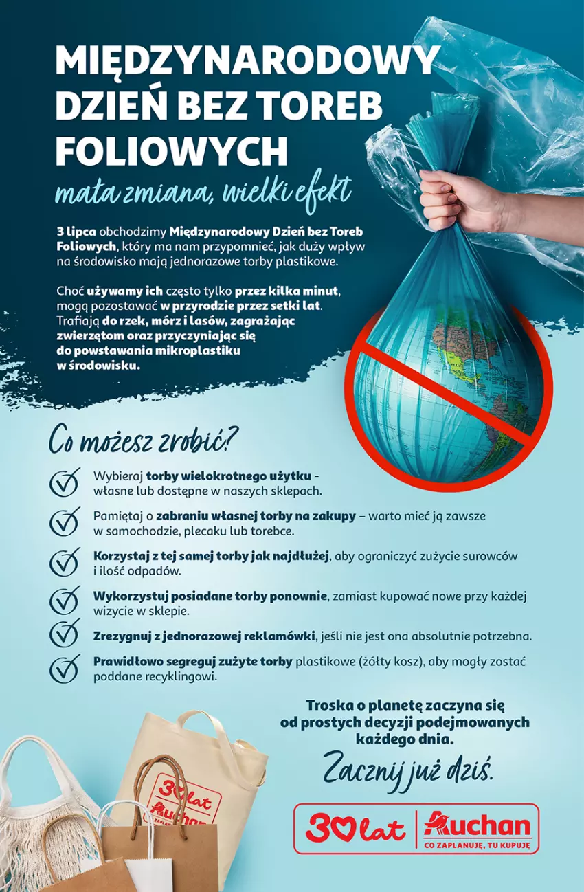 Gazetka promocyjna Auchan - Gazetka 30 Lat Hipermarket Auchan - ważna 02.07 do 08.07.2026 - strona 40 - produkty: Absolut, Gra, Kosz, LANA, Mięta, Plecak