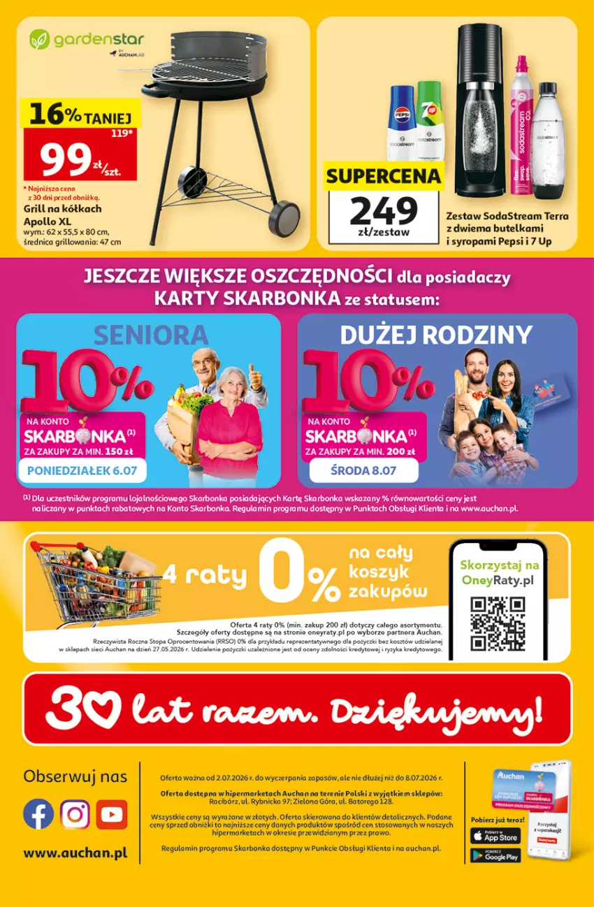 Gazetka promocyjna Auchan - Gazetka 30 Lat Hipermarket Auchan - ważna 02.07 do 08.07.2026 - strona 41 - produkty: Gra, Grill, Pepsi, Ser, Syrop