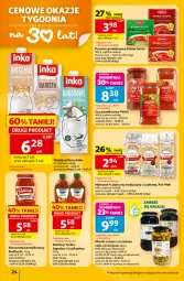 Gazetka promocyjna Auchan - Gazetka 30 Lat Hipermarket Auchan - Gazetka - ważna od 08.07 do 08.07.2026 - strona 24 - produkty: Ketchup, Koncentrat pomidorowy, Makaron, Inka, Oliwki, Napój roślinny, Tran, Pudliszki, Oliwki czarne, Napój, Fa