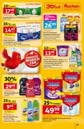 Gazetka promocyjna Auchan - Gazetka 30 Lat Hipermarket Auchan - Gazetka - ważna od 08.07 do 08.07.2026 - strona 27 - produkty: Płyn do prania, Domestos, Papier, Tablet, Cillit Bang, Papier toaletowy, Ręcznik, Somat, Rolki, Chusteczki, Płyn do wc, Perwoll, Zmywarki, Lenor