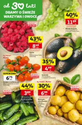 Gazetka promocyjna Auchan - Gazetka 30 Lat Hipermarket Auchan - Gazetka - ważna od 08.07 do 08.07.2026 - strona 4 - produkty: Warzywa, Warzywa i owoce, Ziemniaki, Maliny, Winogrona, Owoce, Wino, Grunt, Pomidory