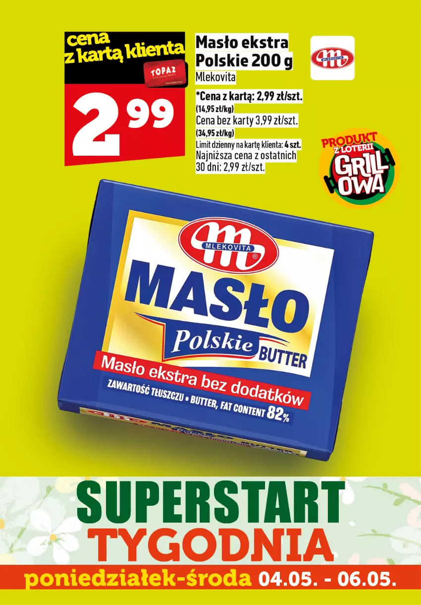 Gazetka promocyjna Topaz - Gazetka - ważna 04.05 do 06.05.2026 - strona 3 - produkty: Masło, Mleko, Mlekovita