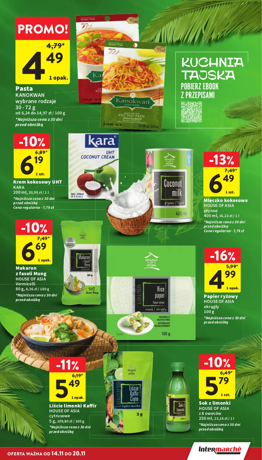 Gazetka promocyjna Intermarche - Gazetka Intermarche - ważna 14.11 do 20.11.2024 - strona 27 - produkty: Fa, Fasoli mung, House of Asia, Kokos, Makaron, Mleczko, Papier, Papier ryżowy, Ryż, Sok