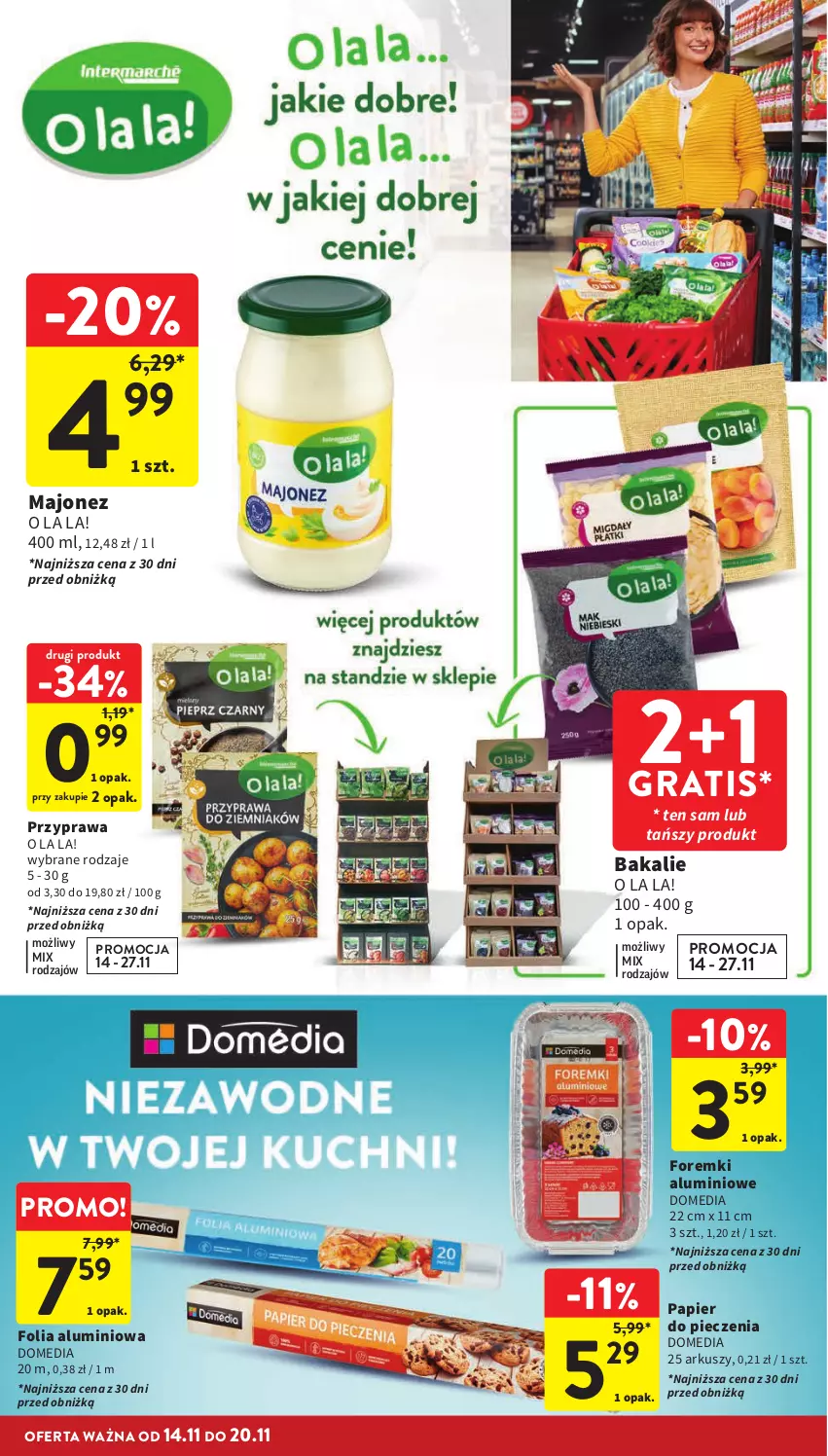 Gazetka promocyjna Intermarche - Gazetka Intermarche - ważna 14.11 do 20.11.2024 - strona 30 - produkty: Folia aluminiowa, Foremki, Gra, Majonez, Papier, Papier do pieczenia, Piec