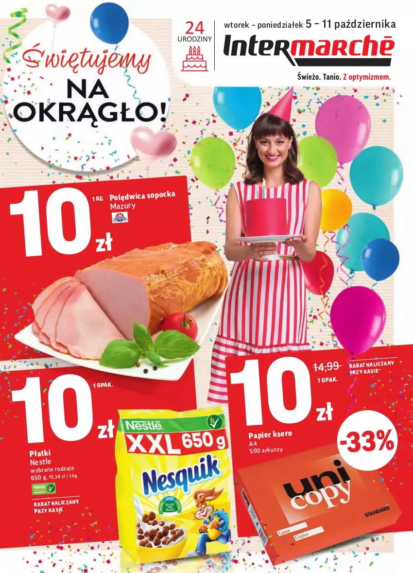 Gazetka promocyjna Intermarche - Gazetka promocyjna - ważna 05.10 do 11.10.2021 - strona 1 - produkty: Papier, Ser