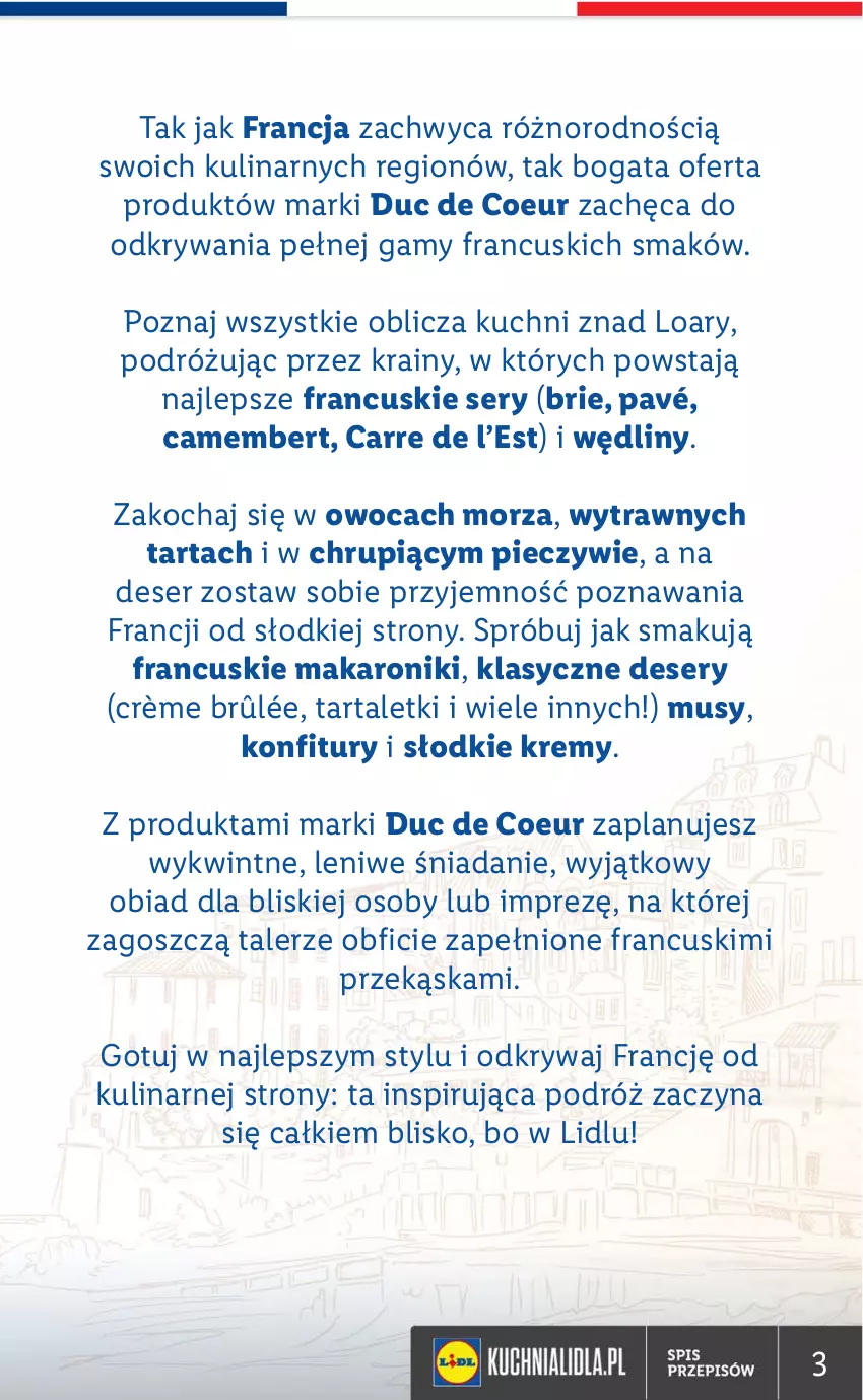 Gazetka promocyjna Lidl - KATALOG FRANCJA - ważna 25.07 do 30.07.2022 - strona 3 - produkty: Brie, Camembert, Crème brûlée, Deser, Koc, Makaron, Mus, Piec, Ser, Talerz, Tarta