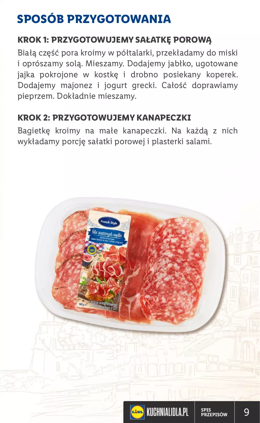 Gazetka promocyjna Lidl - KATALOG FRANCJA - ważna 25.07 do 30.07.2022 - strona 9 - produkty: Jogurt, Majonez, Pieprz, Plasterki, Por, Salami, Sałat