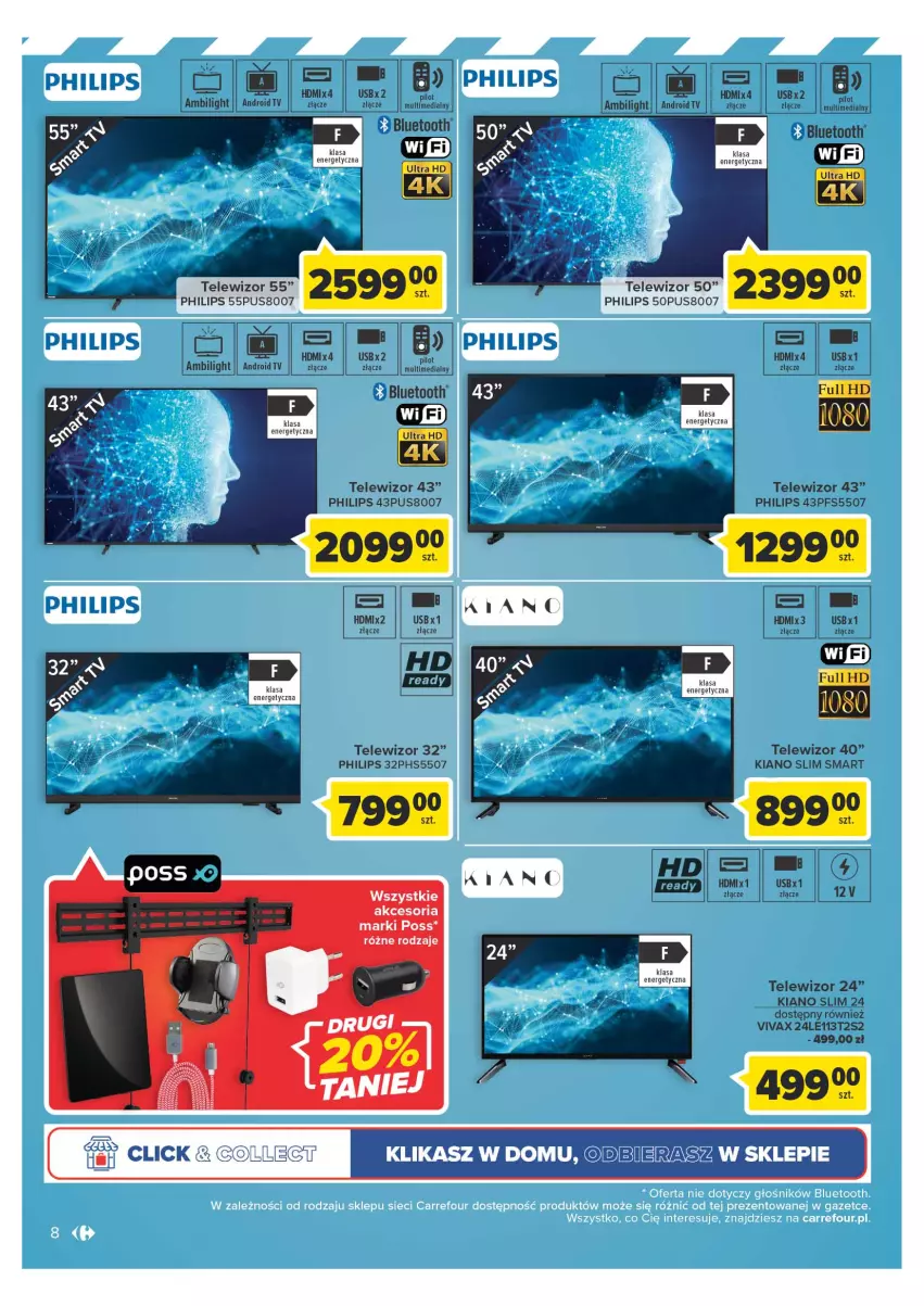 Gazetka promocyjna Carrefour - Gazetka Multimedia - ważna 23.05 do 10.06.2023 - strona 8 - produkty: Android TV, Philips, Ser, Telewizor