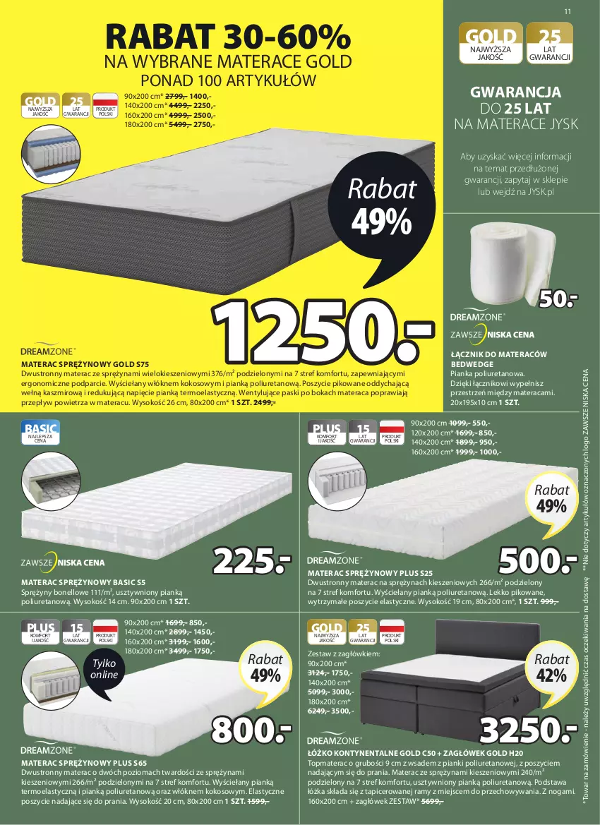 Gazetka promocyjna Jysk - Oferta tygodnia - ważna 25.08 do 07.09.2021 - strona 12 - produkty: Kokos, Materac, Materac sprężynowy, Sok, Tera, Top, Zagłówek