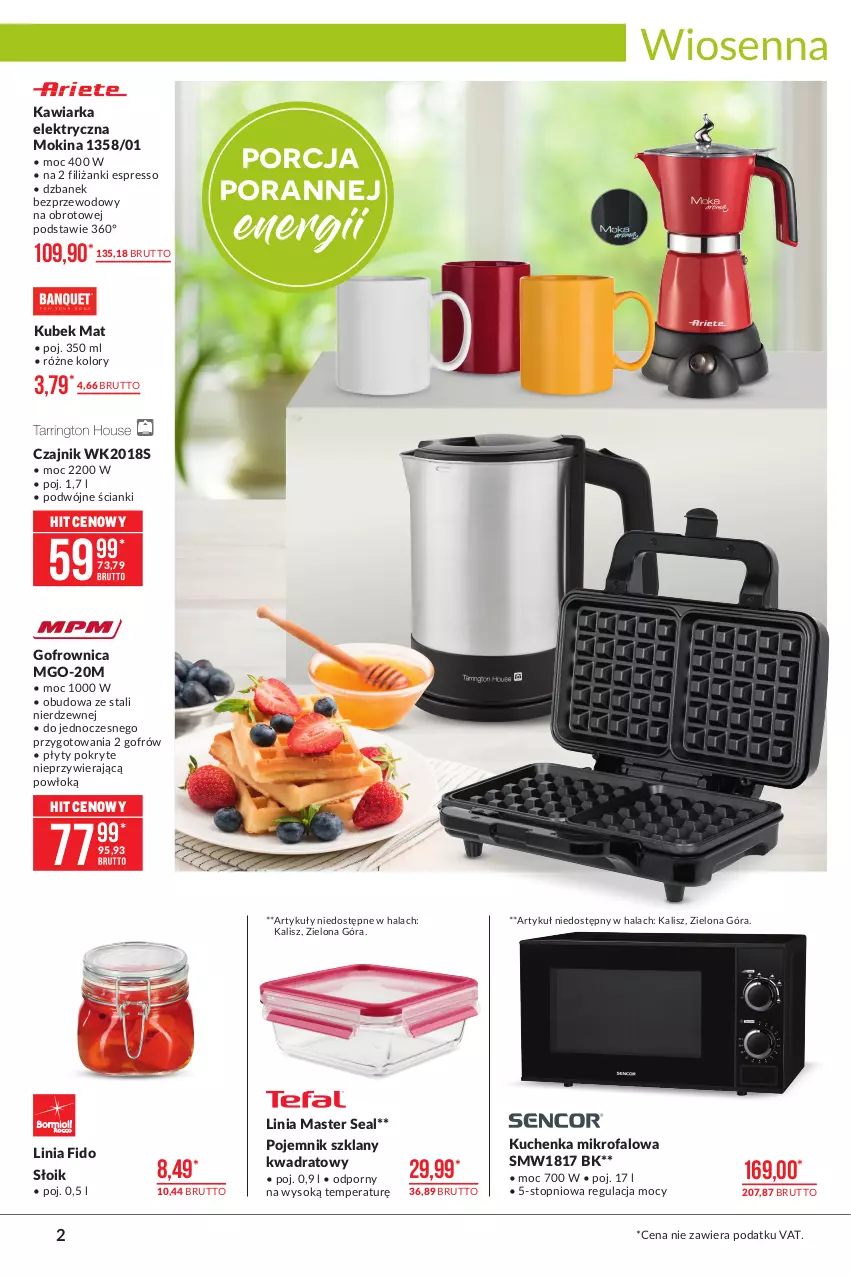 Gazetka promocyjna Makro - [Oferta promocyjna] Artykuły przemysłowe - ważna 18.05 do 31.05.2021 - strona 2 - produkty: Czajnik, Dzbanek, Fa, Gofrownica, K2, Kawiarka, Kubek, Kuchenka mikrofalowa, Pojemnik, Pojemnik szklany, Por, Sok, Top