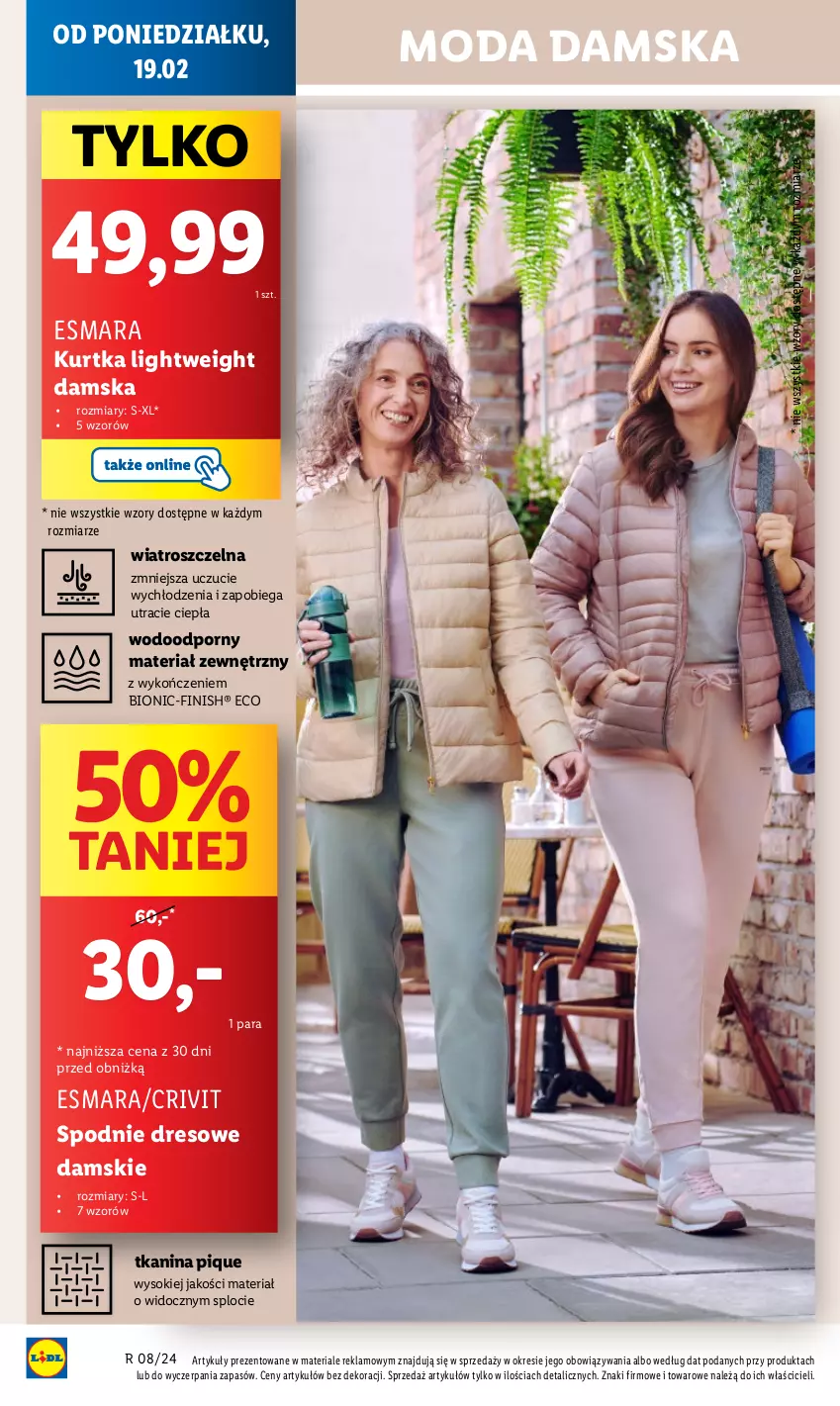 Gazetka promocyjna Lidl - GAZETKA - ważna 19.02 do 21.02.2024 - strona 10 - produkty: Dres, Finish, Kurtka, Moda, Por, Sok, Spodnie, Spodnie dresowe