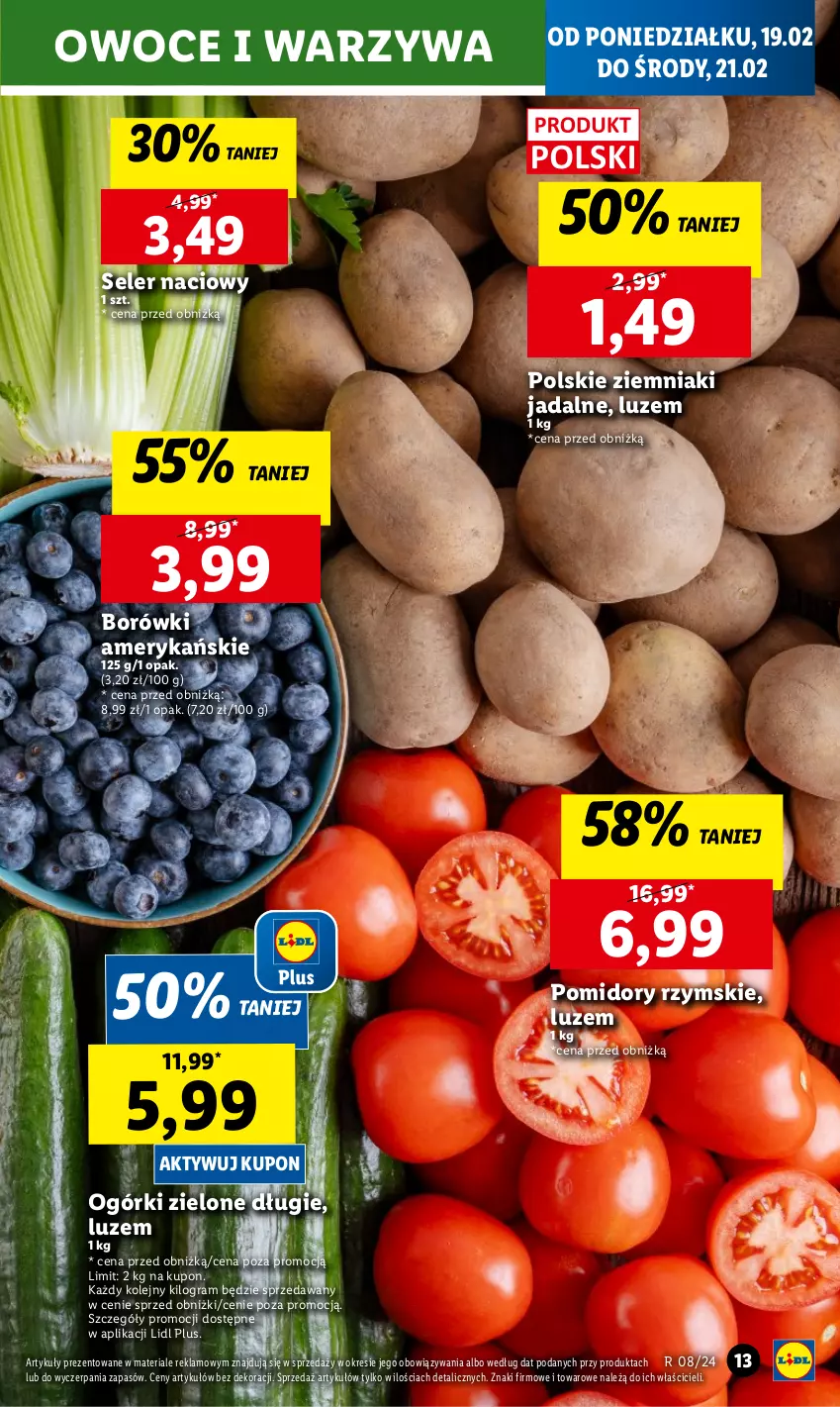 Gazetka promocyjna Lidl - GAZETKA - ważna 19.02 do 21.02.2024 - strona 15 - produkty: Gra, Olej, Owoce, Pomidory, Seler naciowy, Warzywa, Ziemniaki