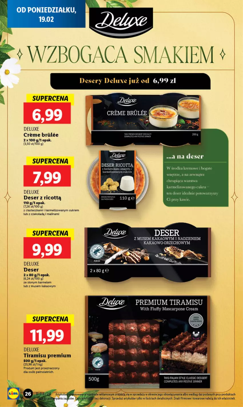 Gazetka promocyjna Lidl - GAZETKA - ważna 19.02 do 21.02.2024 - strona 28 - produkty: Deser, Gra, Kakao, Mascarpone, Mus, Ser